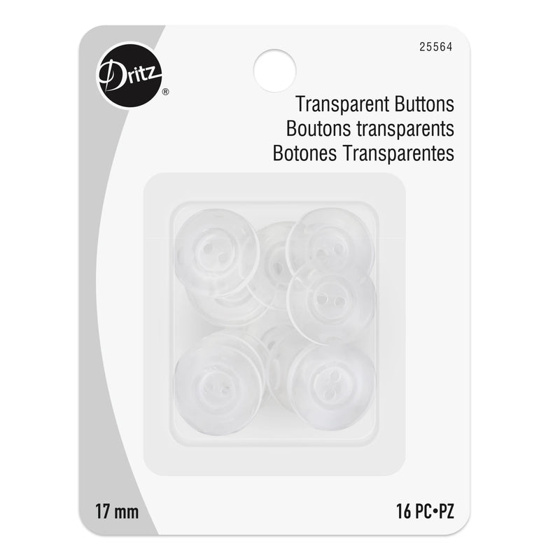 Transparent 17mm Buttons
