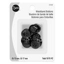 Waistband Buttons 15m and 17mm Black Buttons