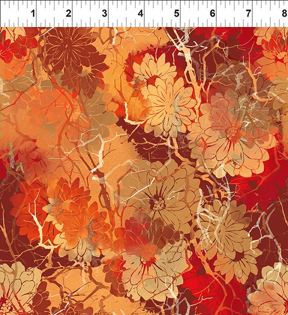 In The Beginning Fabrics Reflections Of Autumn Mums Fabric
