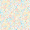 QT Little Squirt Bubbles Light Cream Flannel Fabric