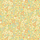 QT Little Squirt Bubbles Icy Yellow Flannel Fabric