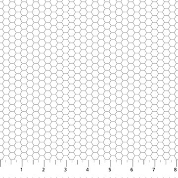 Northcott Beecroft Honeycomb White Fabric