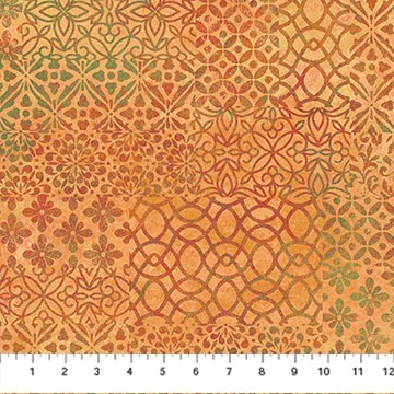 Northcott Stonehenge Marrakech Patchwork Ochre Multi Fabric