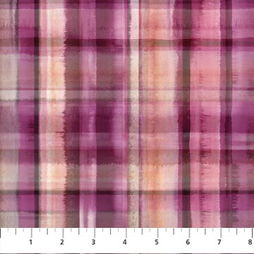 Northcott Vivian Maroon Plaid Fabric