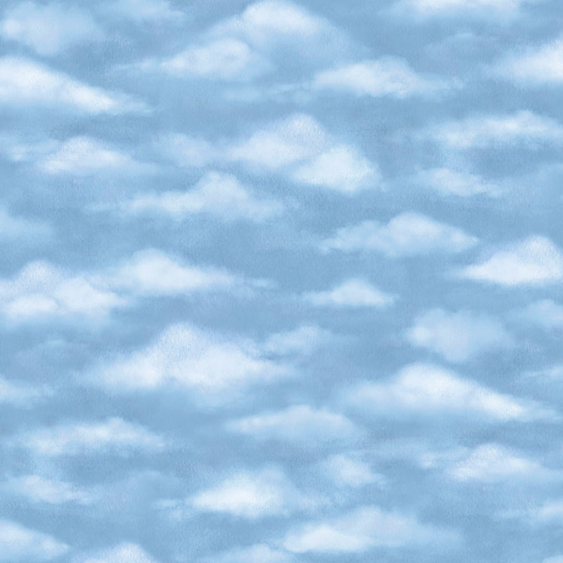 Wilmington Prints Lakefront Sky Texture Gray Blue Fabric