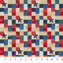 Northcott American Heartland Patchwork Beige Multi Fabric