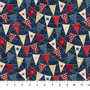 Northcott American Heartland Bunting Navy Multi Fabric