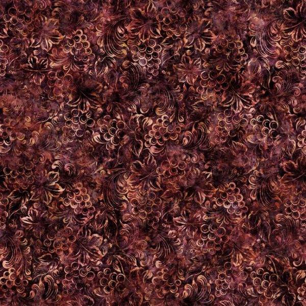 QT Fabrics A Little Wine Packed Grape Toile Maroon Fabric ONLINE PURCHASE ONLY