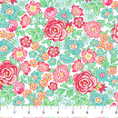 Northcott Quilting In Bloom Large Rose White Multi Fabric