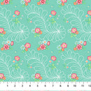 Northcott Quilting In Bloom Feather Floral Turquoise Multi Fabric