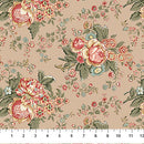 Northcott Manoir-Antiques Road Show Floral Bouquet Tan Fabric