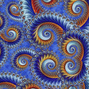 Quilting Treasures Twilight Swirl Scroll Blue Fabric