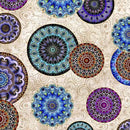 Quilting Treasures Twilight Tossed Medallion Ecru Fabric