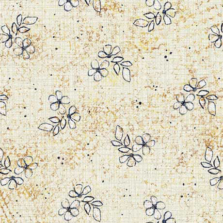 QT Fabrics Treasured Spaced Floral Ecru Fabric