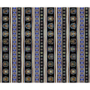 Quilting Treasures Mystic Owls Stripe Black Fabric