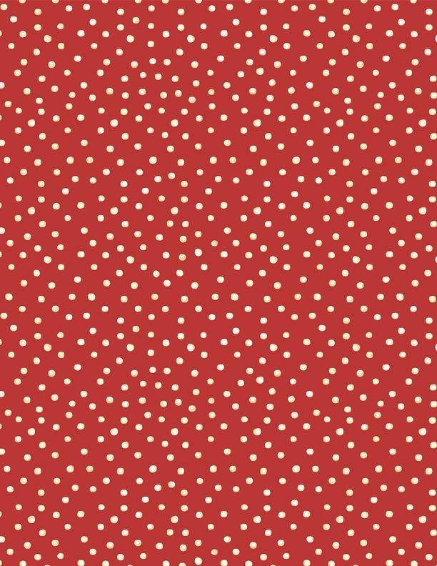 Wilmington Prints Coffee Always Dots Red Fabric