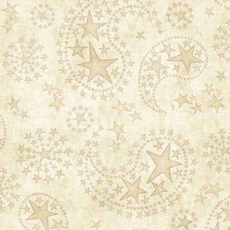 QT Fabrics American Spirit Star Paisley Toss Cream Fabric