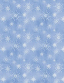 Wilmington Prints Let It Snow-Man! Snowflakes Light Blue Fabric