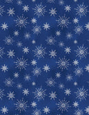 Wilmington Prints Let It Snow-Man! Snowflakes Dark Blue Fabric