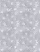Wilmington Prints Let It Snow-Man! Snowflakes Gray Fabric