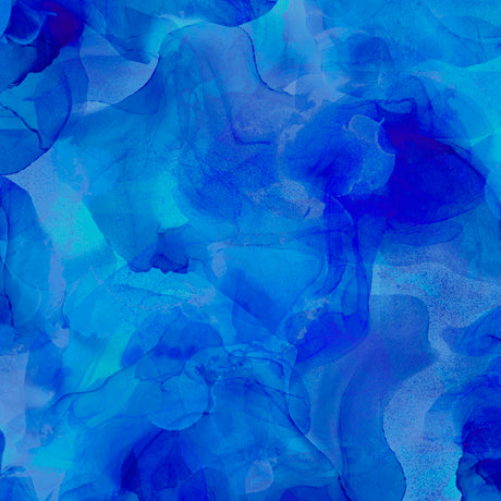 QT Aura Watercolor Blender Royal Wide Back Fabric