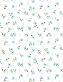Wilmington Prints Gentle Meadow Small Floral Toss White Fabric