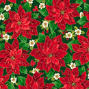 QT Fabrics Poinsettia Symphony Packed Poinsettia Forest Fabric