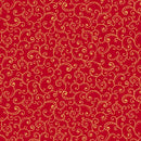 QT Fabrics Poinsettia Symphony Scroll Red Fabric