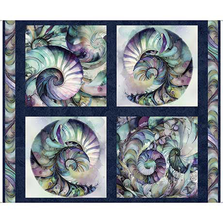 QT Fabrics Seashell Soiree Panel