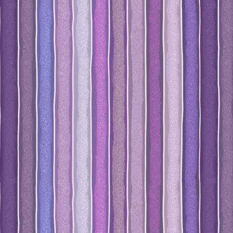 Quilting Treasures Seashell Soiree Purple Stripe Fabric