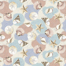 Blank Quilting Ocean Oasis Light Blue Shells And Starfish Fabric