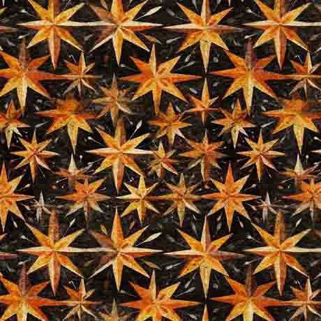 Quilting Treasures Creepin' It Real Gray Black Stars Fabric