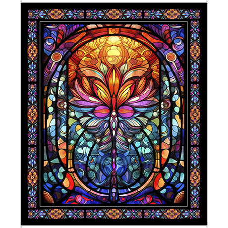 QT Fabrics Radiant Reflections Stained Glass Panel