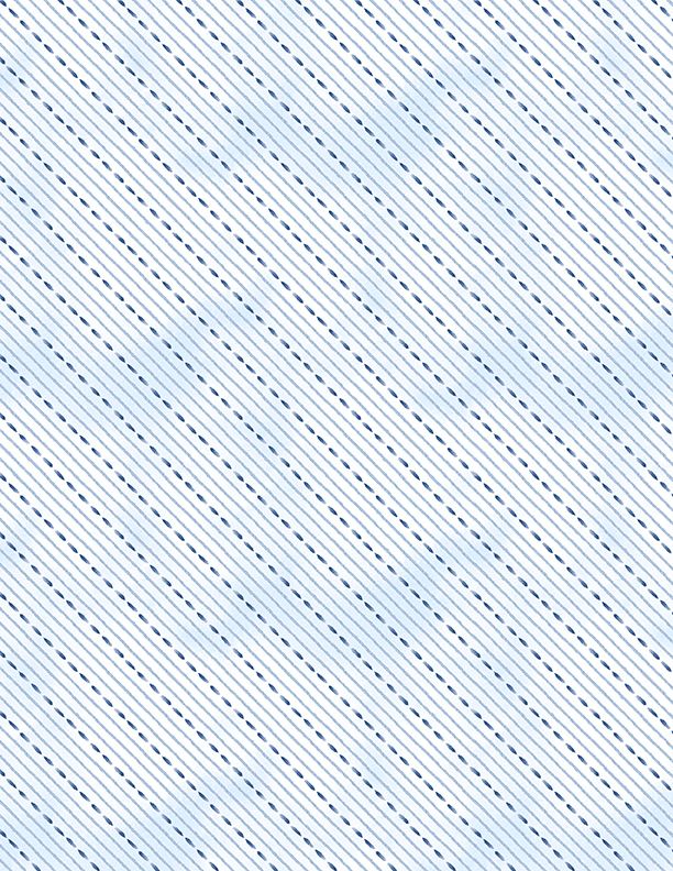 Wilmington Prints Dreaming In Blue Dashed Stripes White Fabric