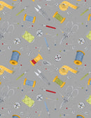 Wilmington Prints Common Threads Notions Gray Fabric