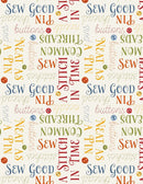 Wilmington Prints Common Threads Words Cream Fabric