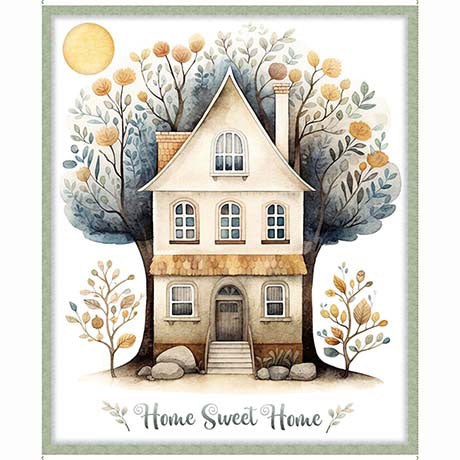 QT Fabrics Home Sweet Home Panel