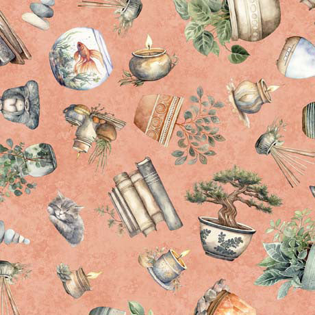 QT Fabrics Home Sweet Home Home Decor Salmon Fabric