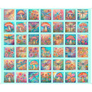 QT Fabrics Spring Bling Butterfly, Floral, Mushroom Panel