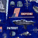 QT Fabrics Patriot Navy Light Navy Fabric