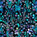 QT Fabrics Fantasia Floral Vine Black Fabric