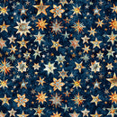 QT Bohemian Sunrise Stars Navy Fabric