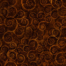 QT Coloressence Dotted Scroll Root Beer Fabric