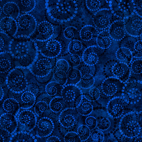 QT Coloressence Dotted Scroll Navy Fabric