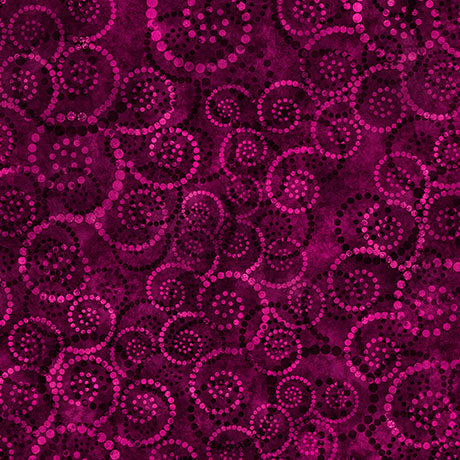 QT Coloressence Dotted Scroll Sangria Fabric