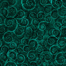 QT Coloressence Dotty Scroll Dark Teal Wide Back Fabric
