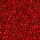 QT Coloressence Dotted Scroll Dark Red Fabric