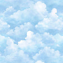 QT Bearsville Clouds Sky Blue Fabric