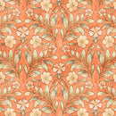 QT Hedgehugs Floral And Leaf Orange Fabric