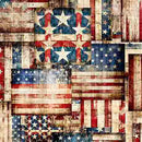 QT Fabrics 1776 American Flag Patchwork Red Navy Fabric